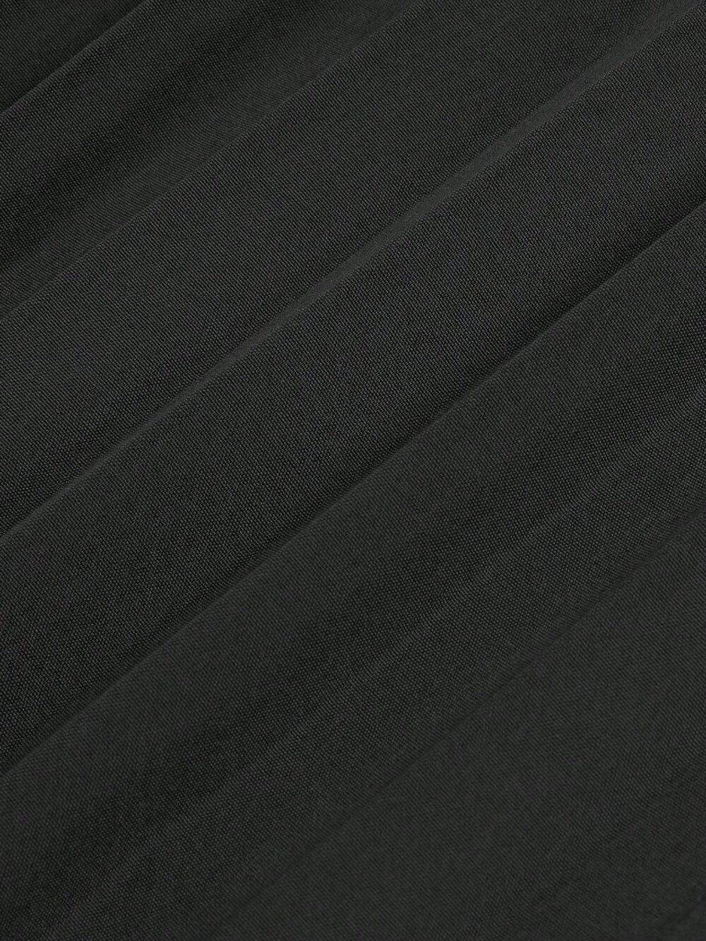 Black Elegant Women's Minimalist Pleated Casual Pants - Picture 7 of 7